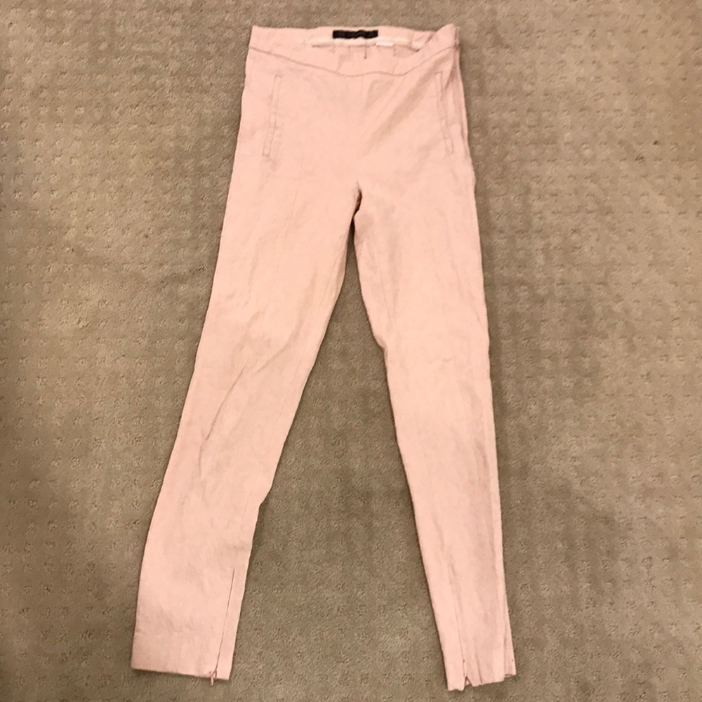 Light pink Zara jacquard pants